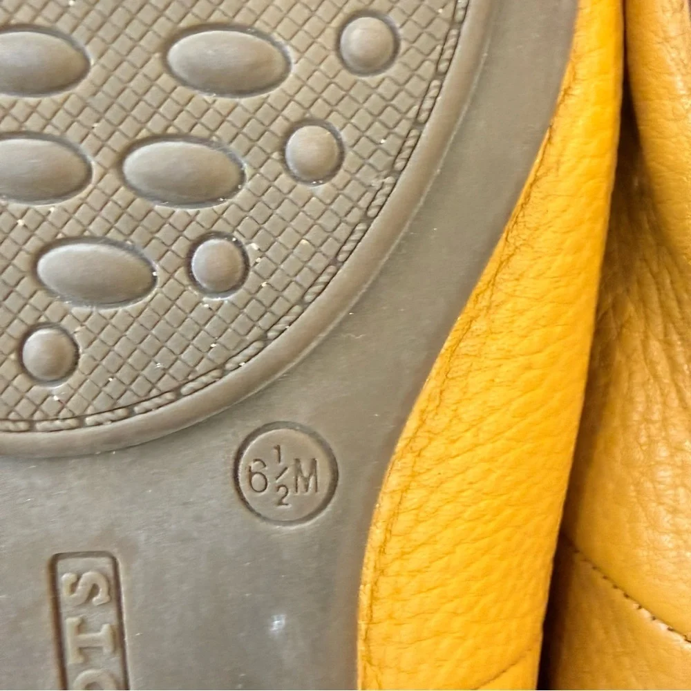 Talbots Yellow Genuine Leather Everson Tassel Driving Moccasins Women’s US 6.5 M